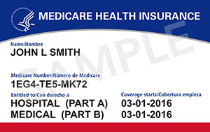 Example of the new Medicare Card April 2018